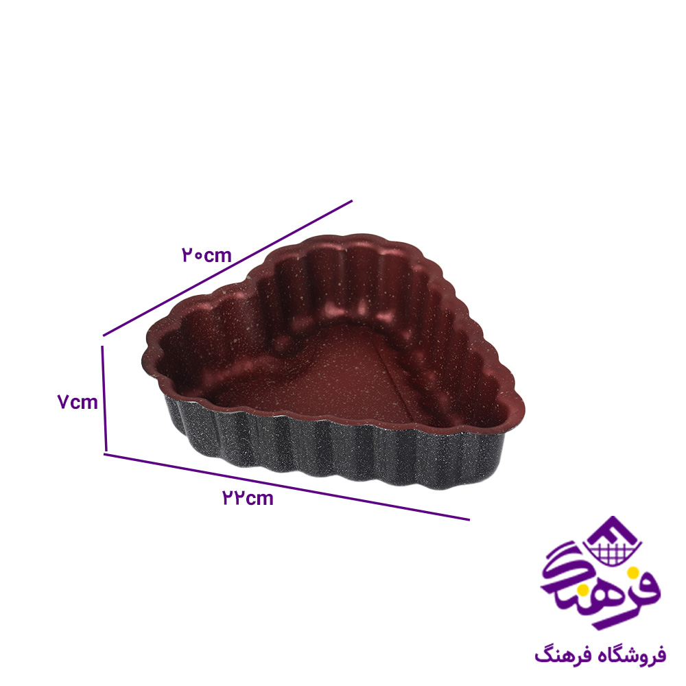 قالب کيک جلامبين قلب 3عددي 10دک