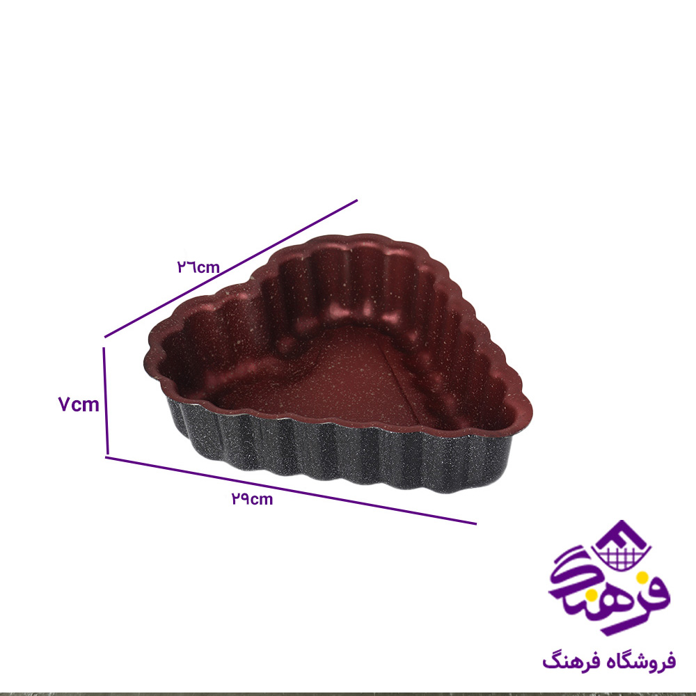 قالب کيک جلامبين قلب 3عددي 10دک