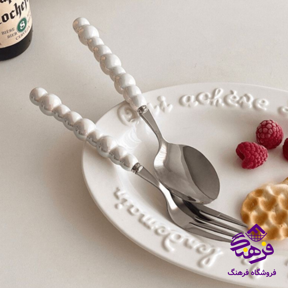 قاشق دسته مروارید 6عددی