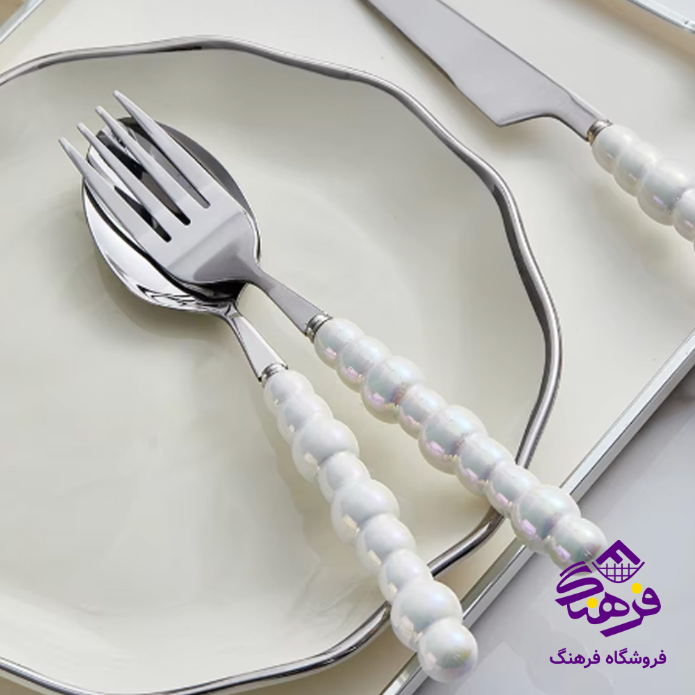قاشق دسته مروارید 6عددی