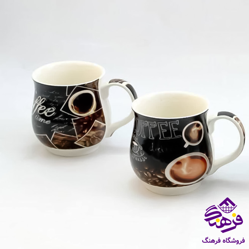 لیوان سرامیکی کافی کاج سفید