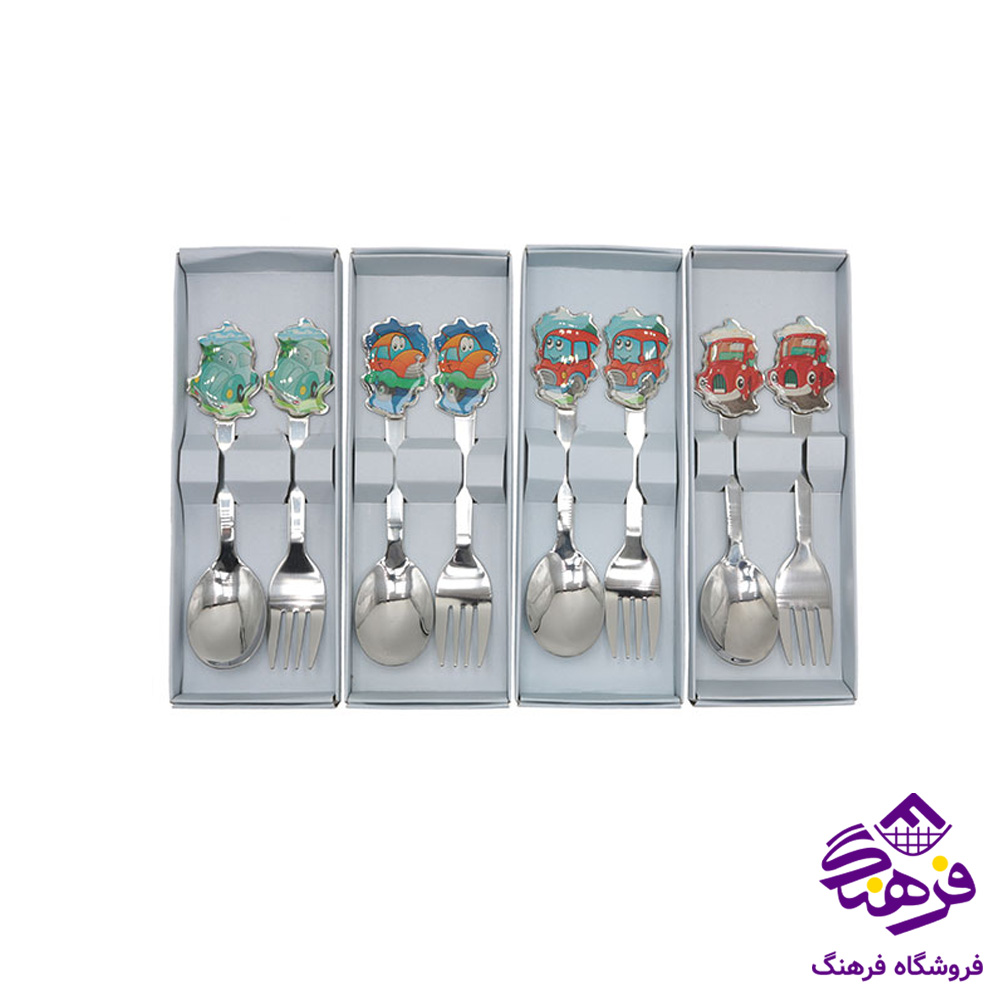 قاشق چنگال کودک يونيک جعبه دار