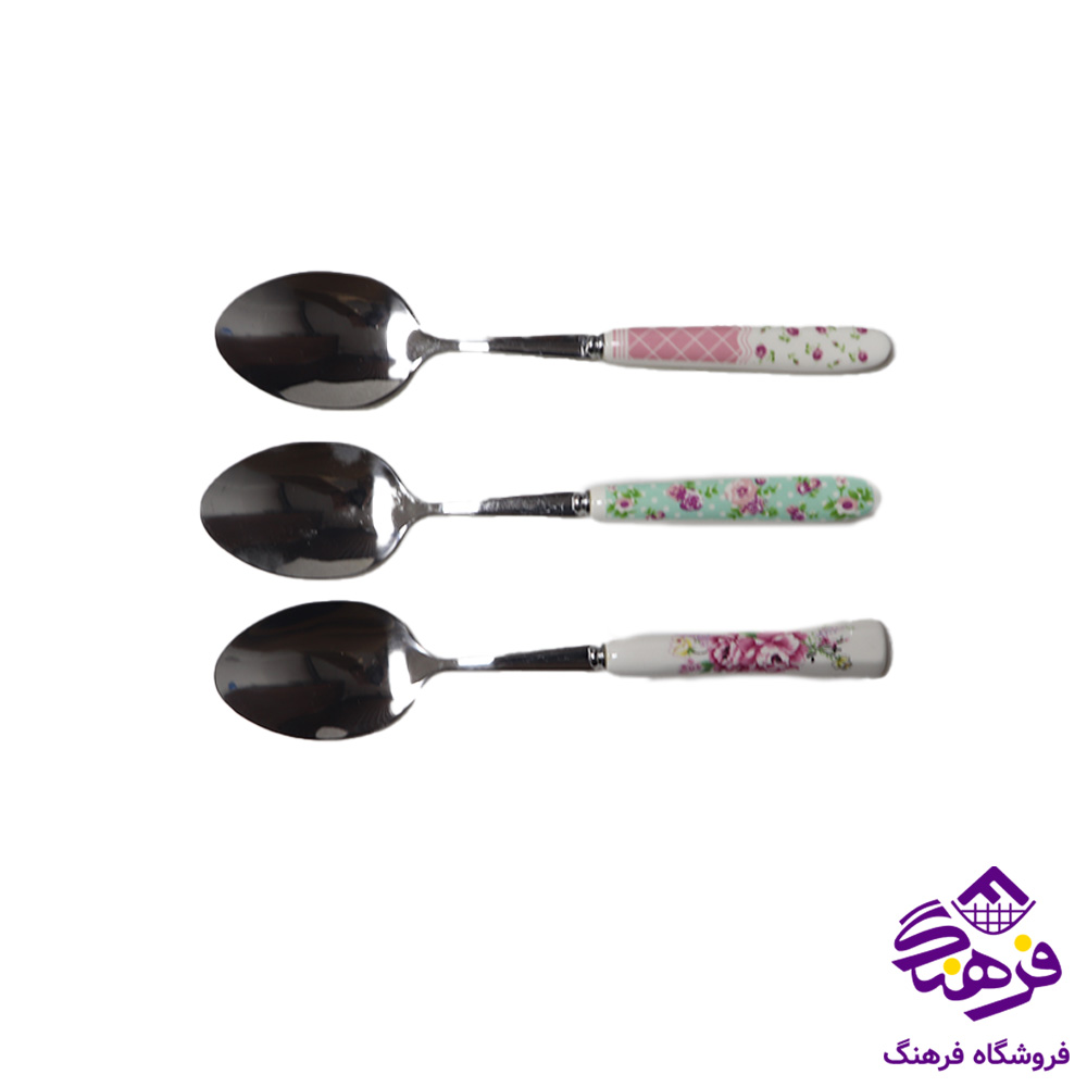 قاشق دسته سراميک طرحدار