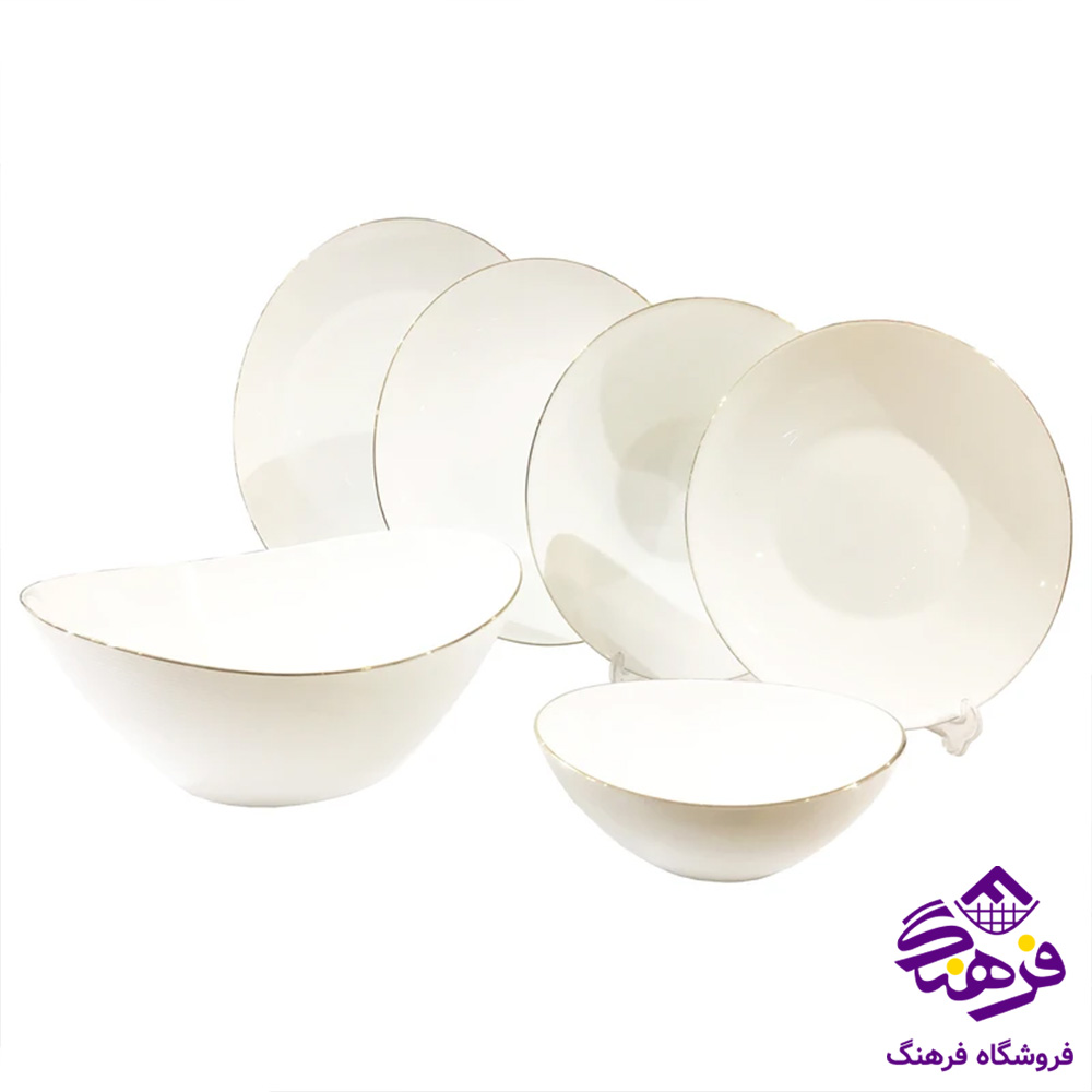 سرویس 26پارچه پرومیتو لب طلا اقتصادی گلدن اپال