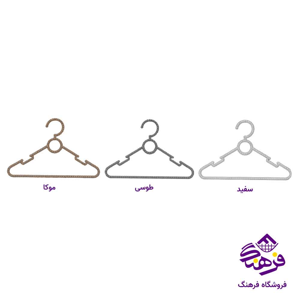 چوب لباسی ایده آل مدل مروارید بزرگ کد 5107 (6 عددی)