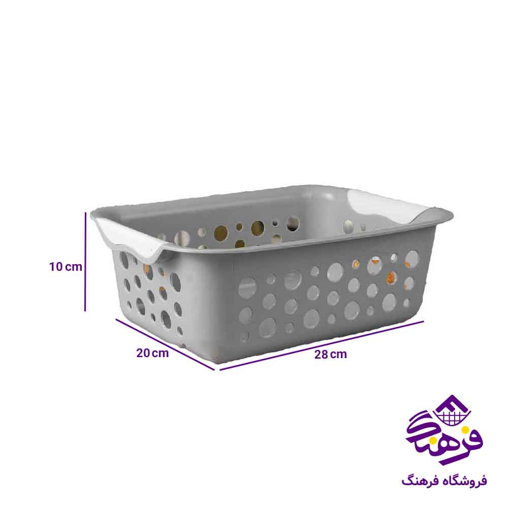 سبد مستطیل ایده ال مدل گل یخ کد 3168  