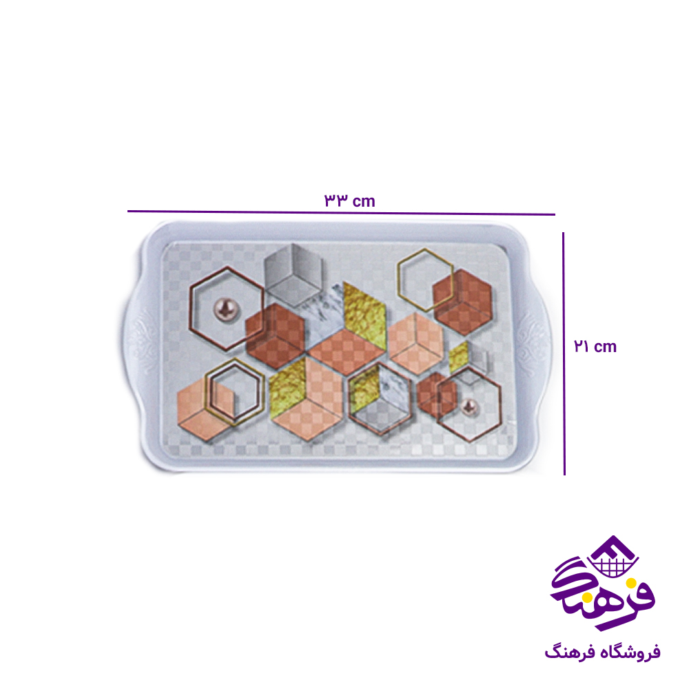 سینی ملامین 330 مشهد رنگی و طرحدار