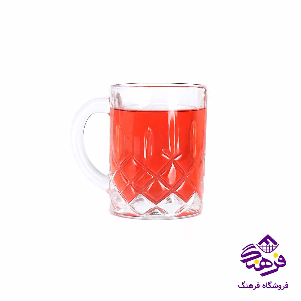  استکان دسته دار بلور کاوه مدل کلوین نیو (6عددی)