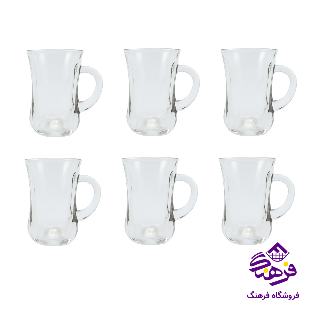 استکان گلجام دسته دار طرحدار 12دک