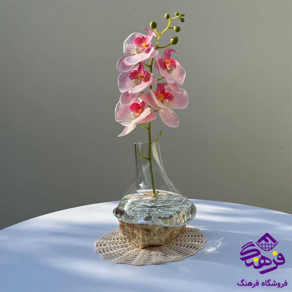 گلدان سنگ و شیشه
