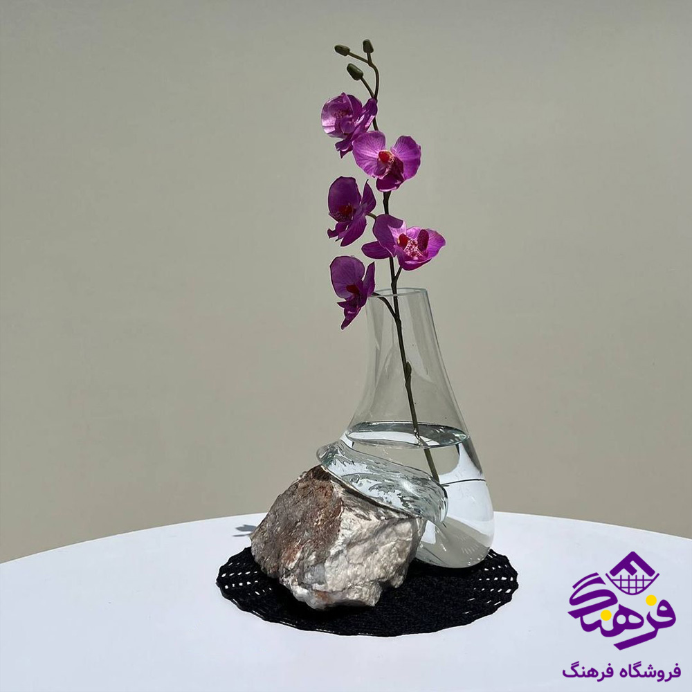 گلدان سنگ و شیشه