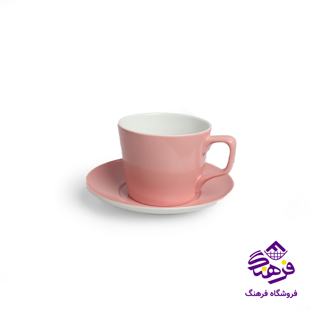 فنجان نلبکی نسترن رنگی 8دک