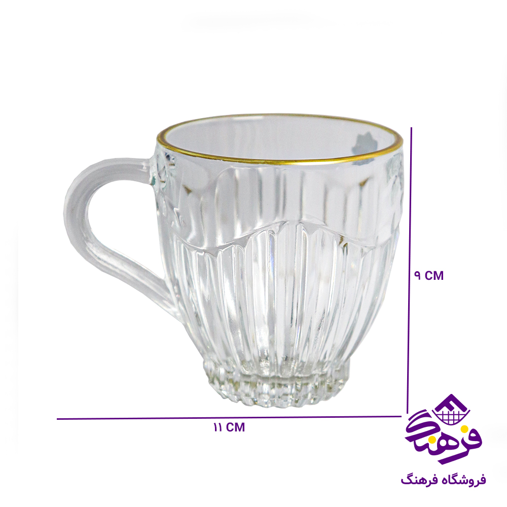فنجان برلین اصفهان لب طلا 8دک