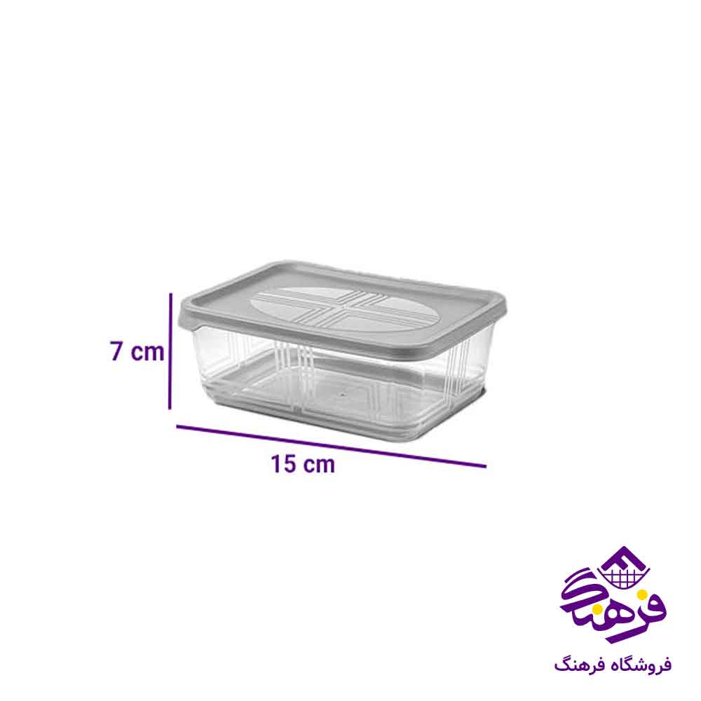 ظرف مستطيل 1.3ليتر 3عددي ليمون