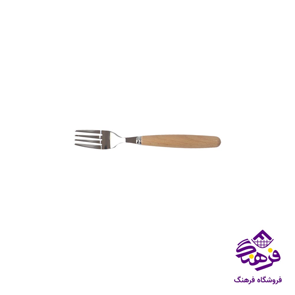 چنگال دسته چوبی 6 عددی