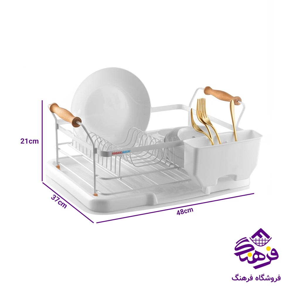 جاظرفی روما 1ط دسته چوبی سفید کاوه 241