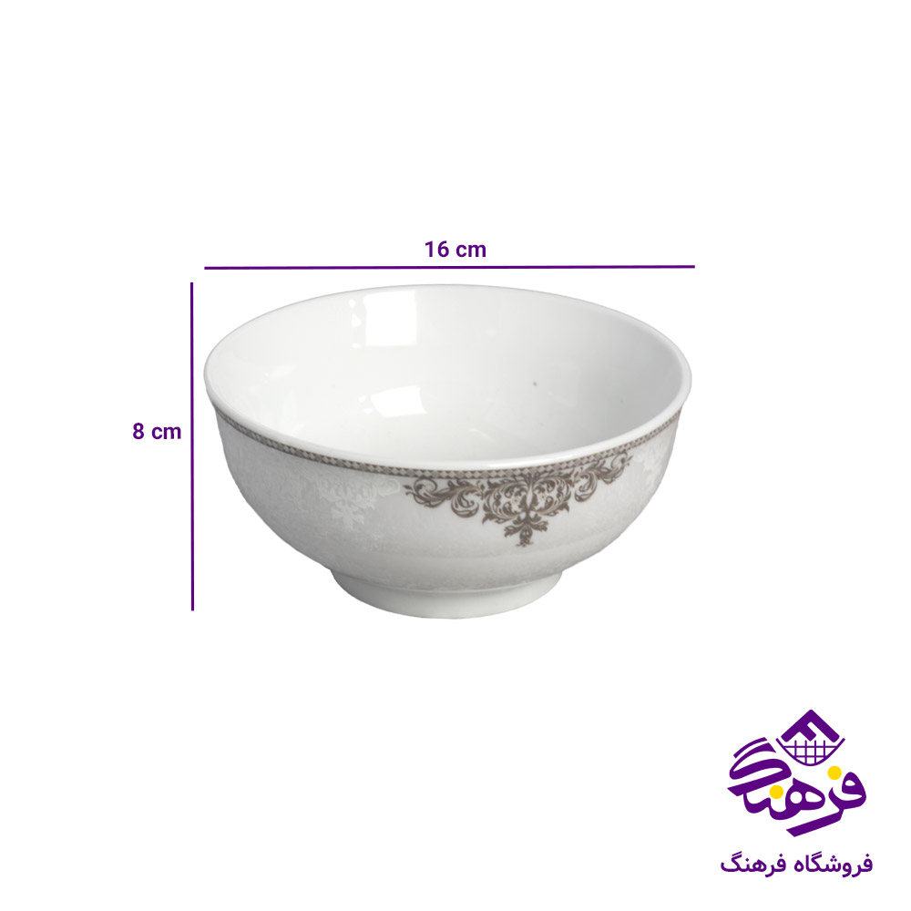 کاسه ابگوشت 07 گرد پلاتين پارس 1823 8دک