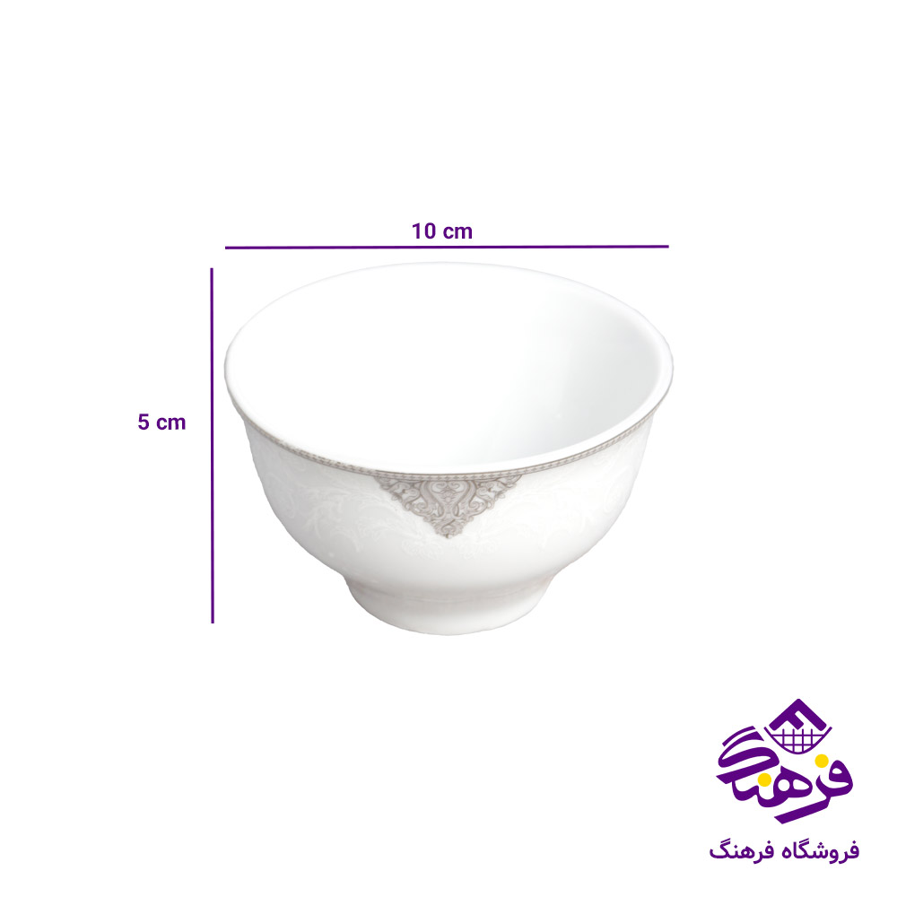 پياله ترشي 03 پلاتين گرد پارس 523 12دک