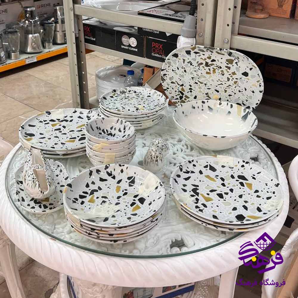 سرویس غذاخوری 31 پارچه استون ور طرح سنگ 