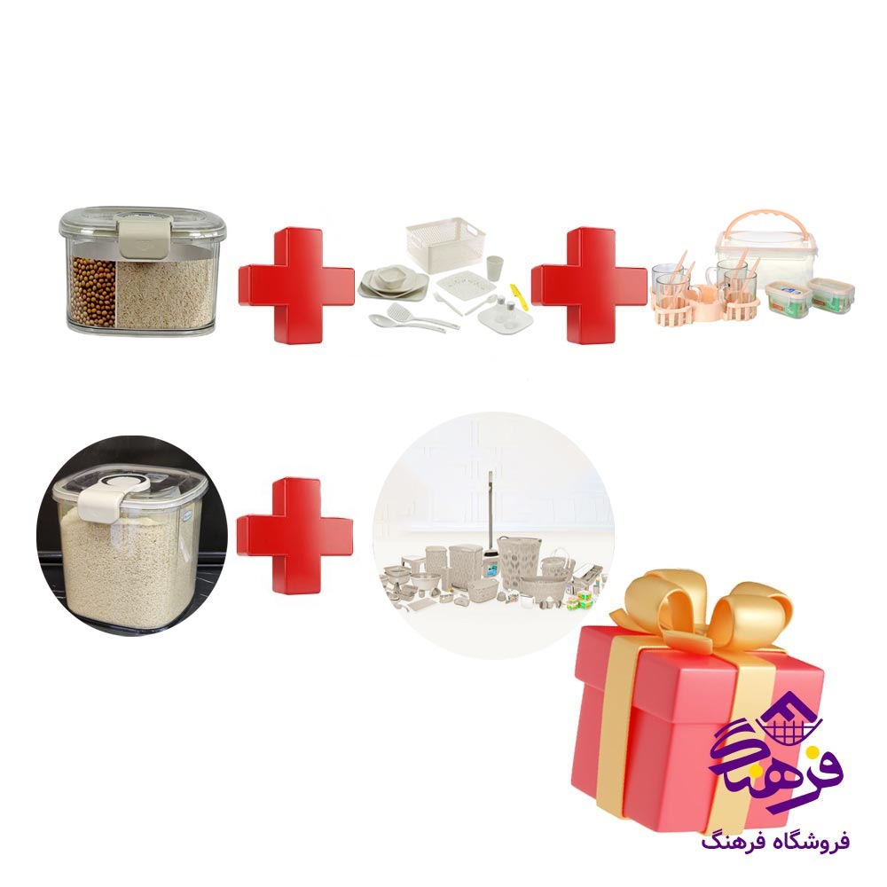 پک جهیزیه 110 پارچه رنگ وانیلی و 4 هدیه ویژه