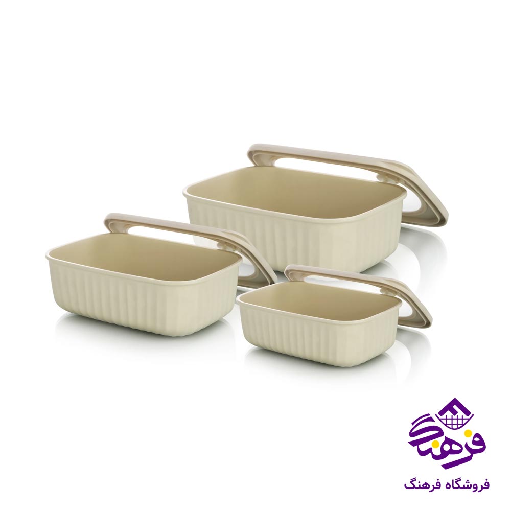 ست ظرف فريزری هومکت مدل هایلین 3236 (3 عددی)