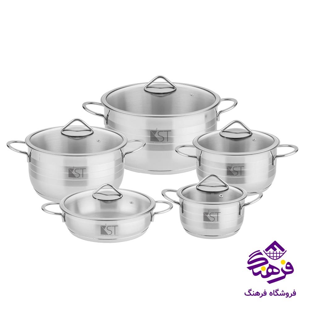 سرویس قابلمه استیل 10پارچه KST 5010