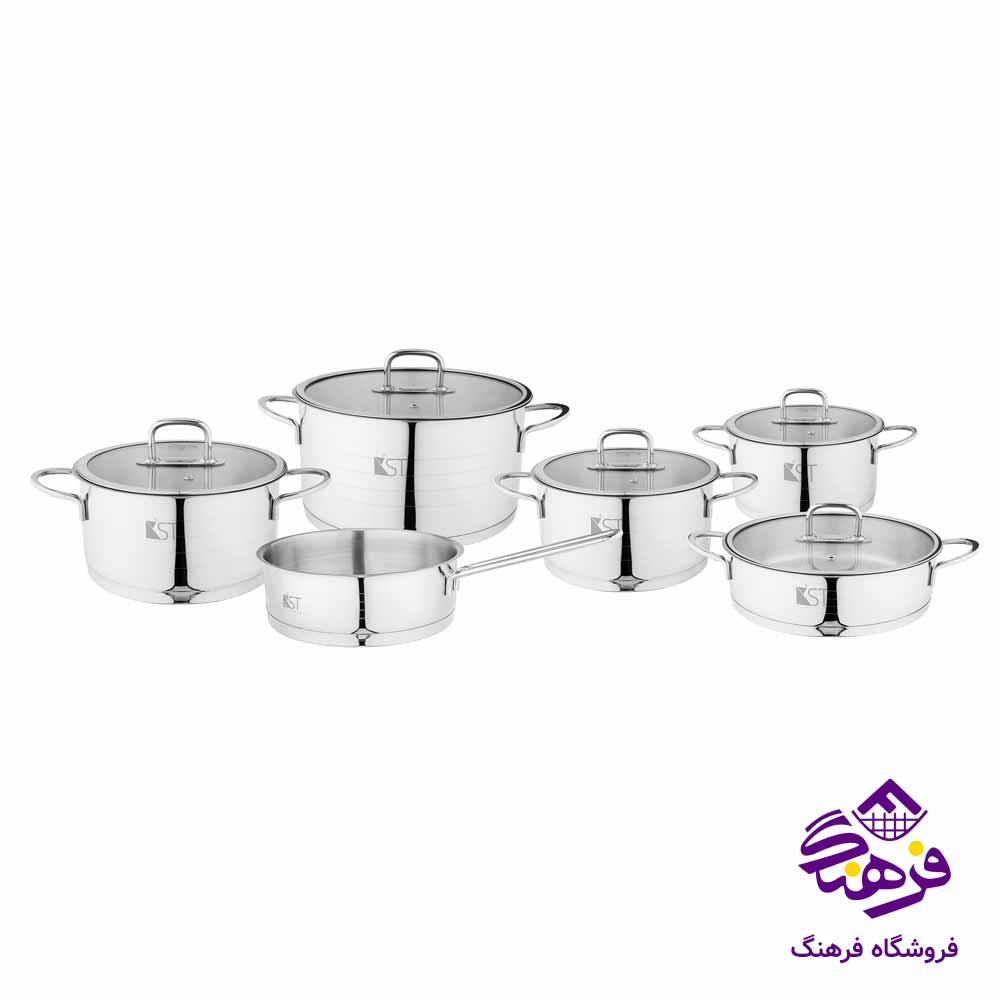 سرویس قابلمه استیل 11پارچه KST 7010