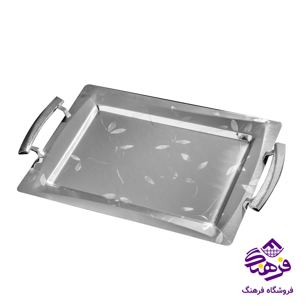 سینی مستطیل کف ایینه دسته زاماک جفتی KST 6151