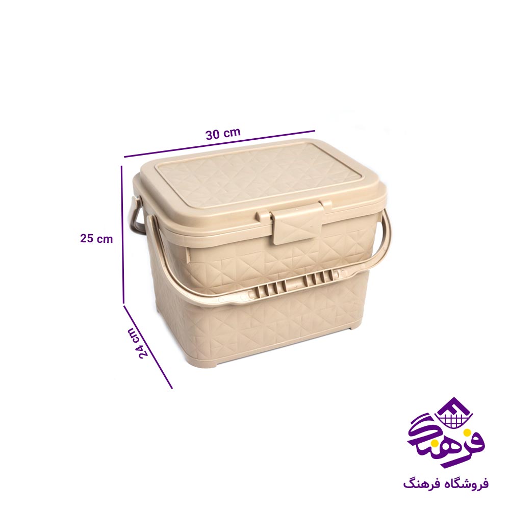 سبد پيک نيک درب دار ليويا هومکت سایز کوچک کد 3118
