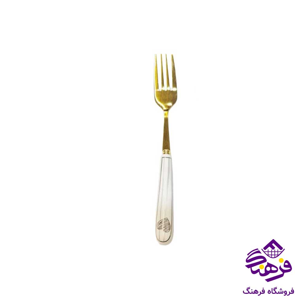 چنگال دسته سرامیک طلایی 6عددی
