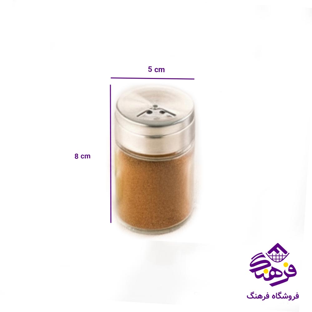 ست ادويه پاش استيل و چوب لیمون (8 عددی)