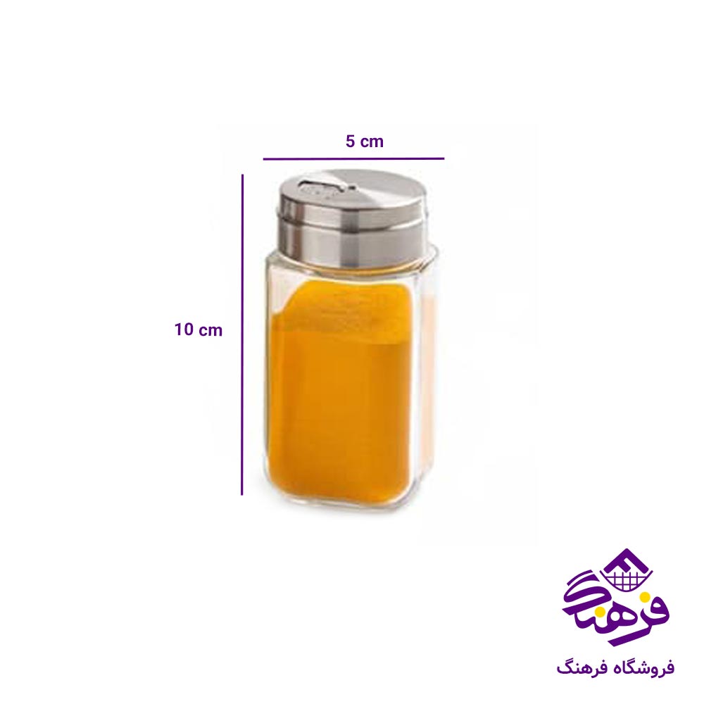 ادویه پاش شيشه ای لیمون مدل درب استيل 220 سی سی 