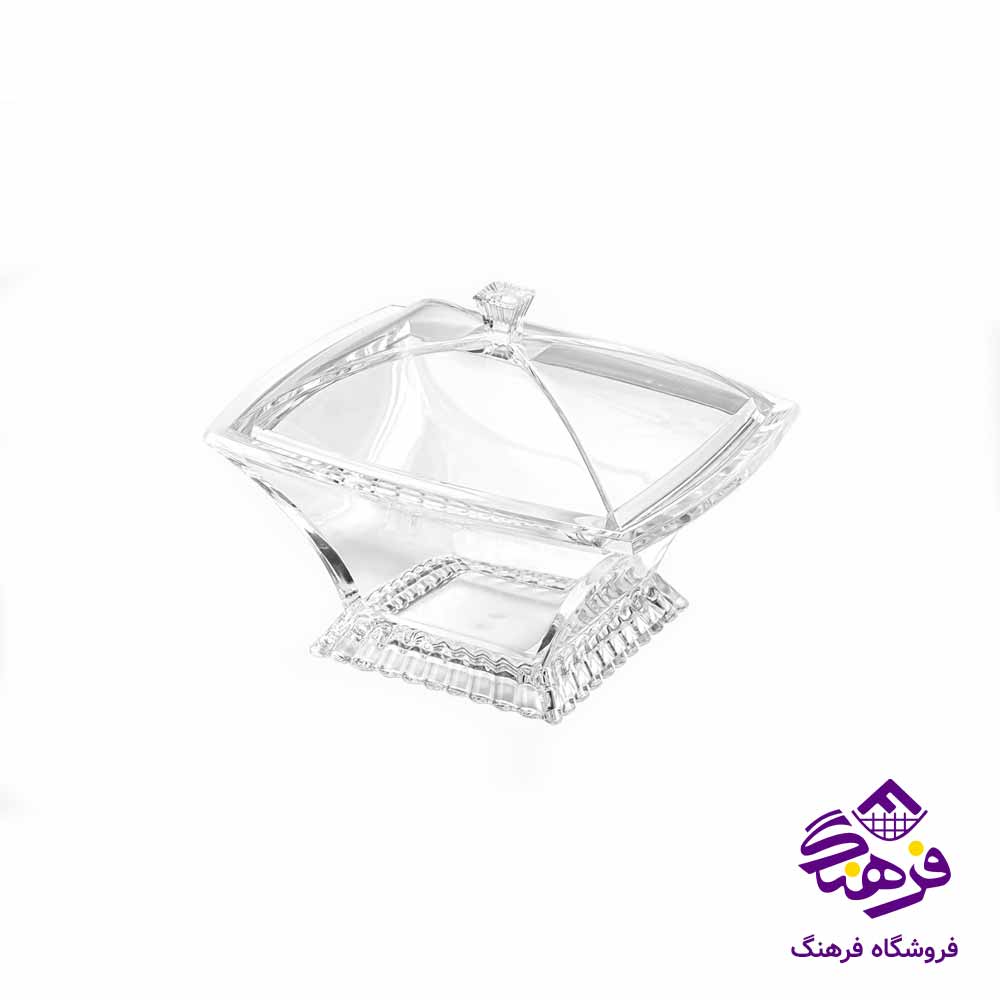 قندان اکروليک لیمون مدل 4 گوش 