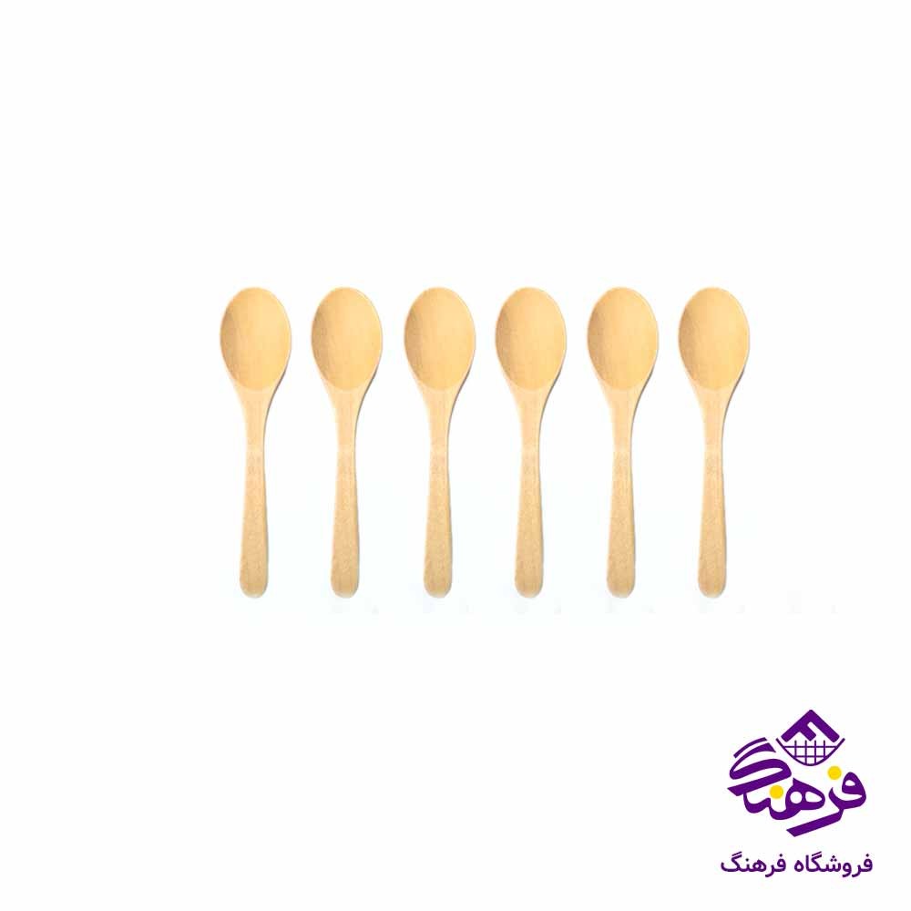 قاشق ادويه چوبی 6عددی کد 24