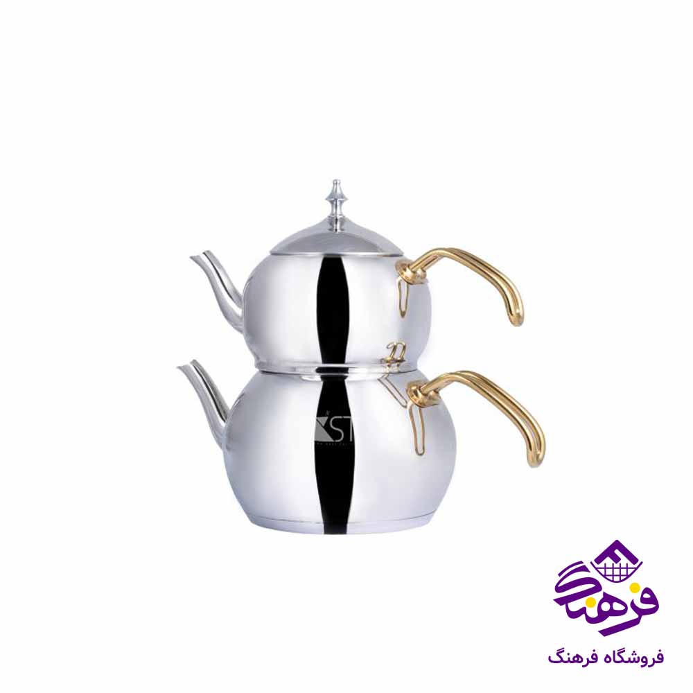 کتری قوری لوله دار دسته استيل KST 2024 S