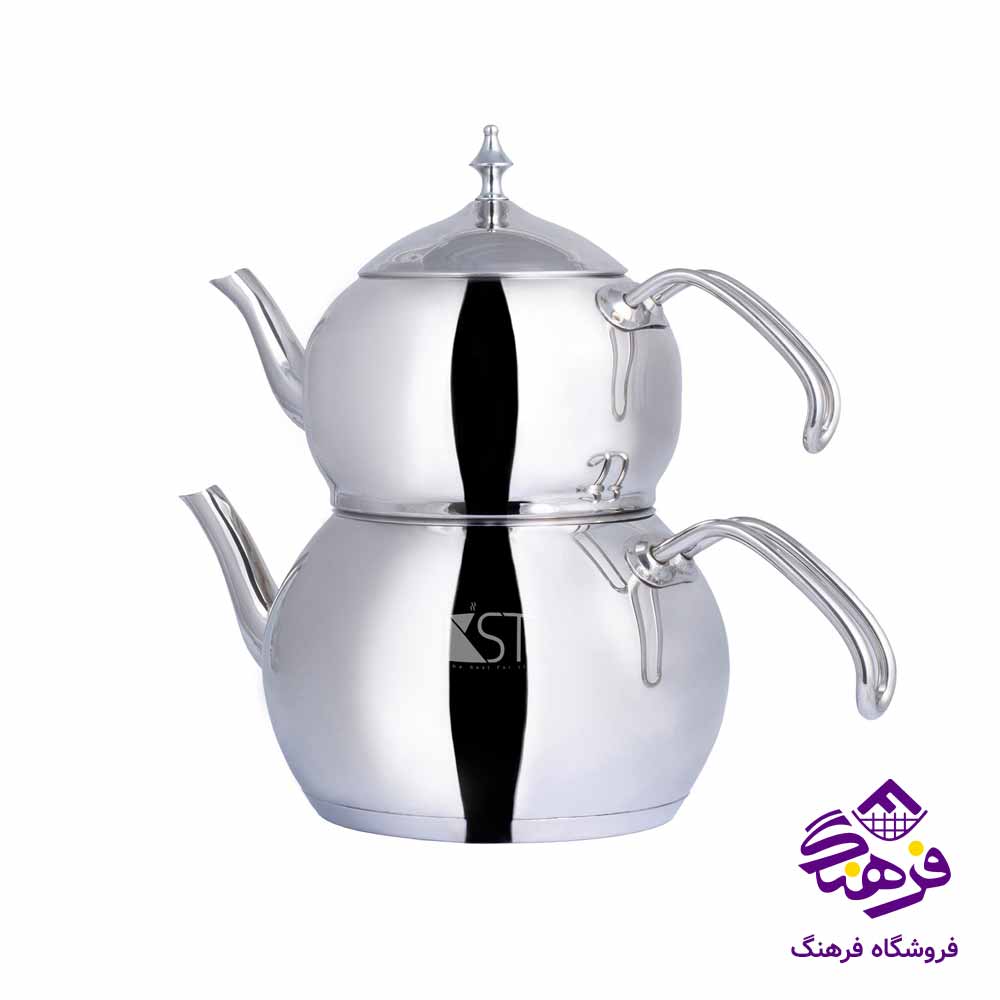 کتری قوری لوله دار دسته استيل KST 2024 S