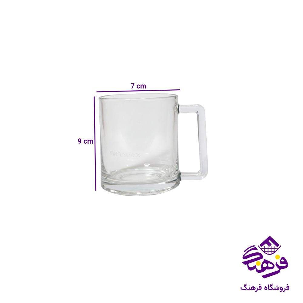 ليوان دسته دار بلور زنگان مدل ديانا 1457 ( 6 عددی )