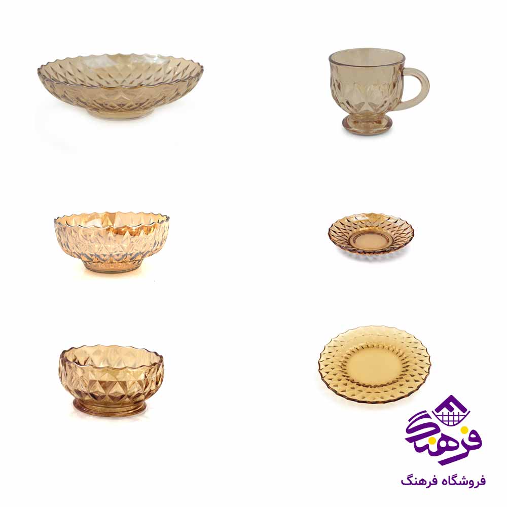 سرويس اميتيس 21پارچه کادو کاوه عسلي