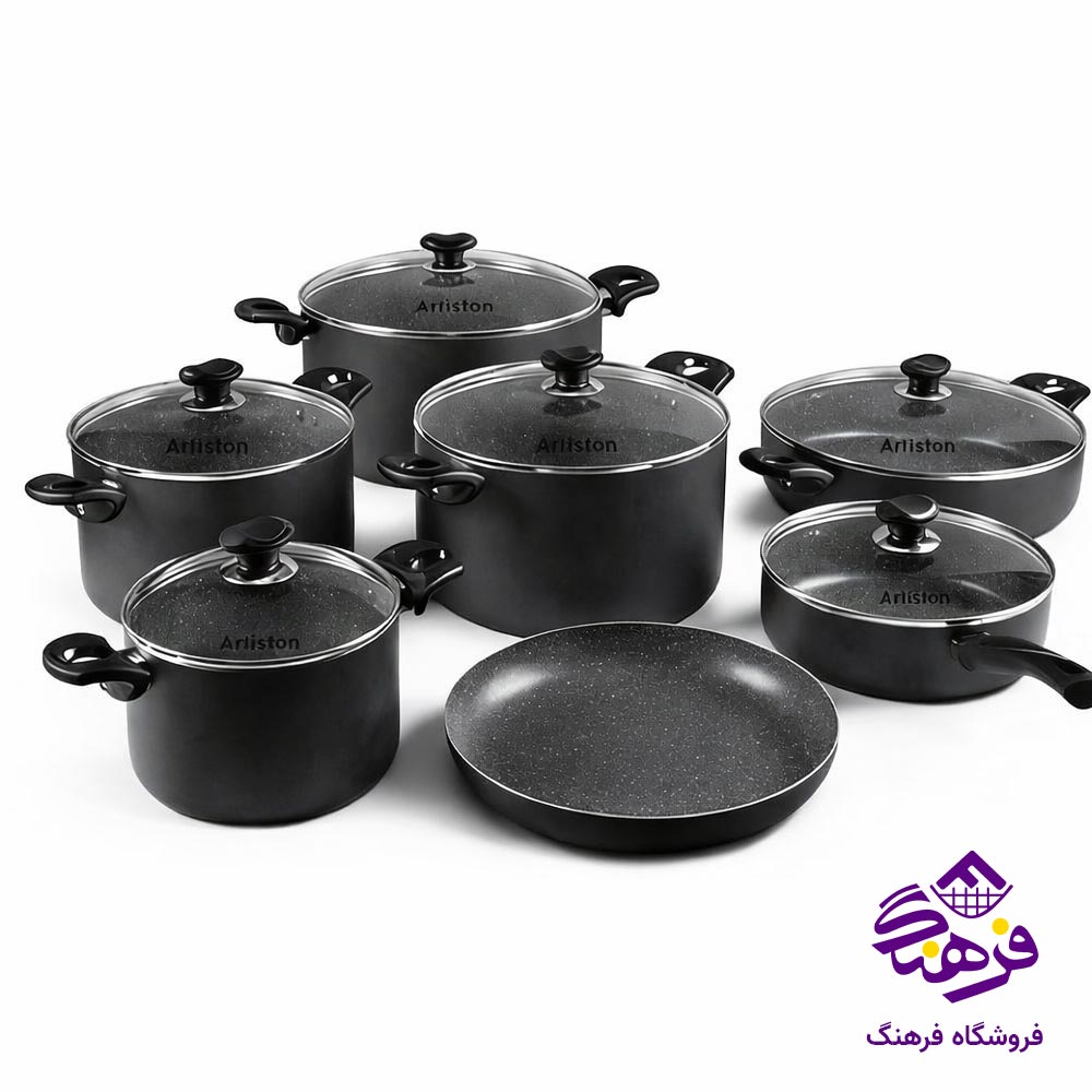 سرويس قابلمه 15 پارچه تفلون ارتيستون نوک مدادی کد 1516