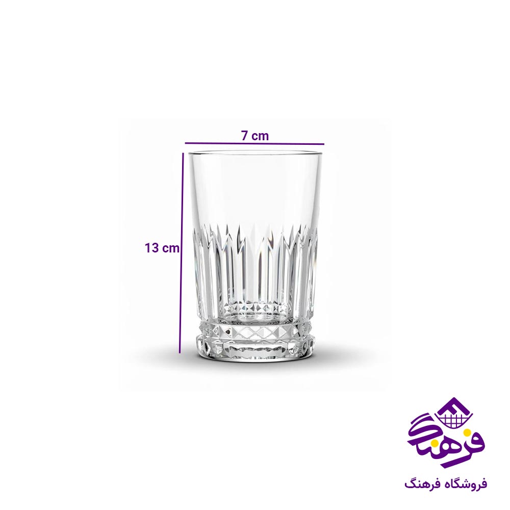 لیوان بلور زنگان مدل جانا بلند 1161 ( 6 عددی )