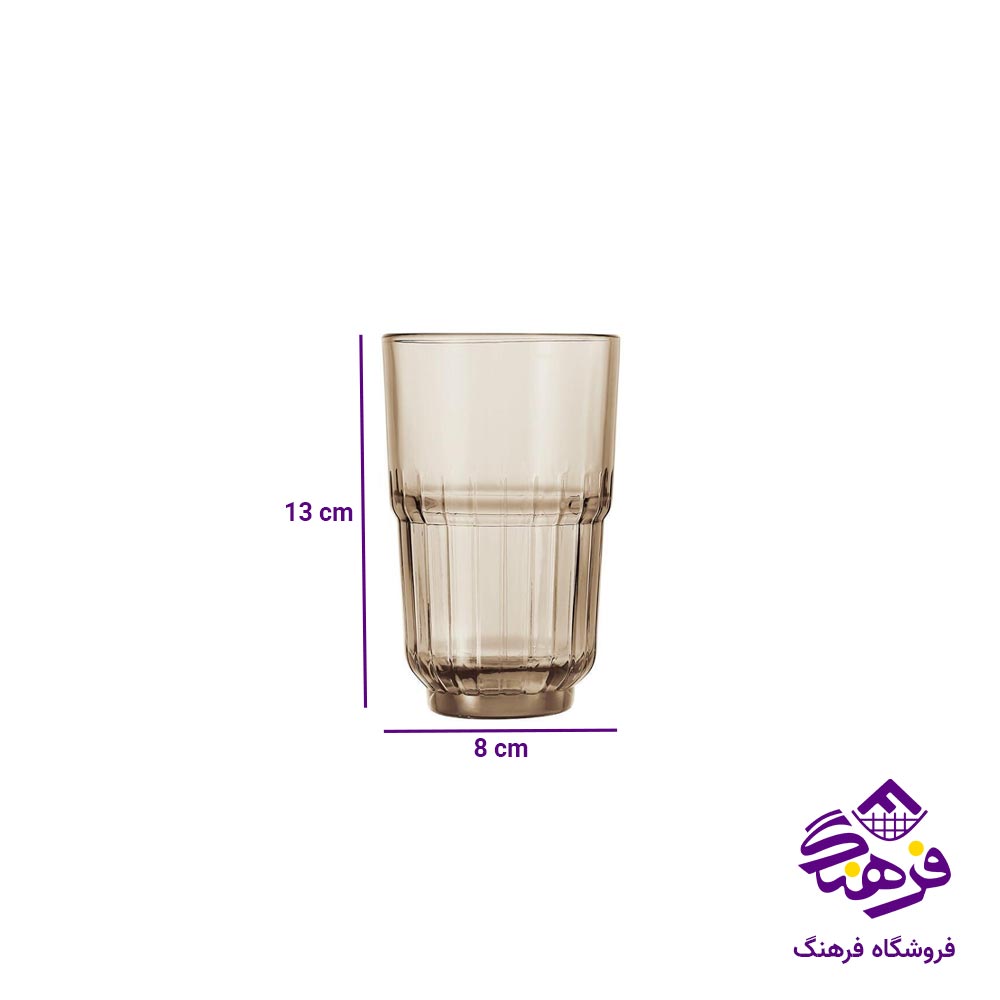 لیوان استکبل بلند 400میل دودی دلی Y5865-25