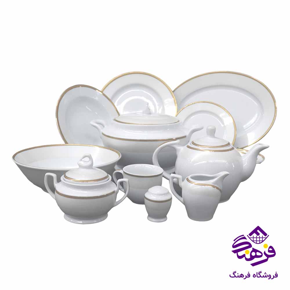 سرويس 100پارچه گرد انيدا طلا تقديس