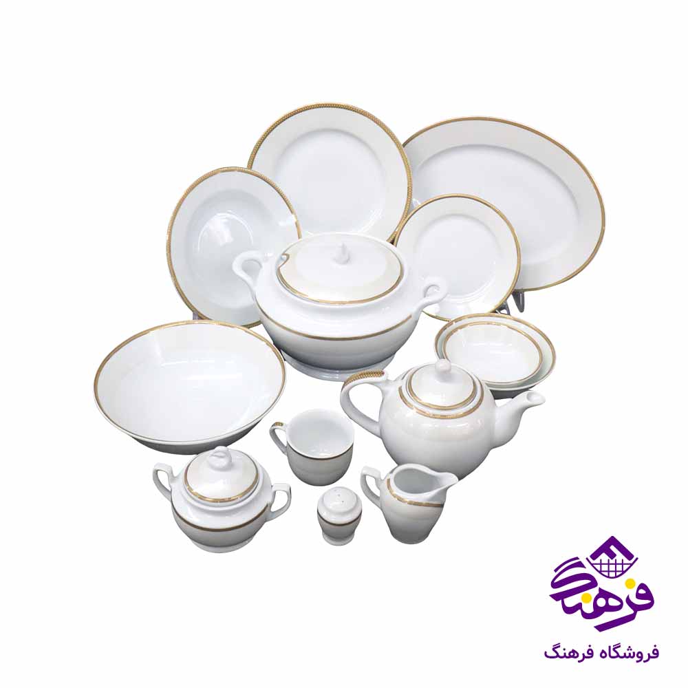 سرويس 100پارچه گرد انيدا طلا تقديس