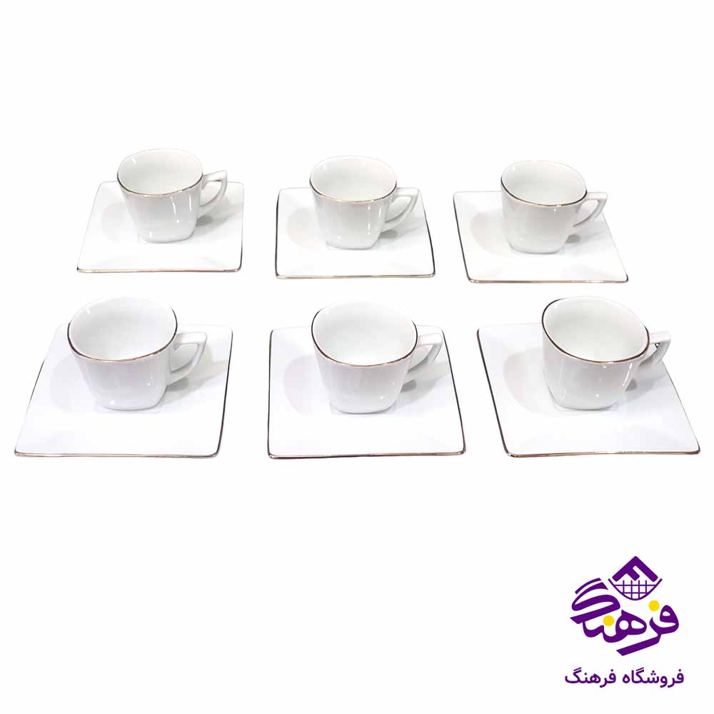 سرويس 12پارچه فلت خط طلا تقديس 8دک