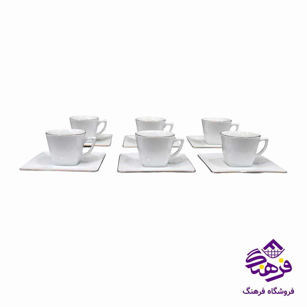 سرويس 12پارچه فلت خط طلا تقديس 8دک