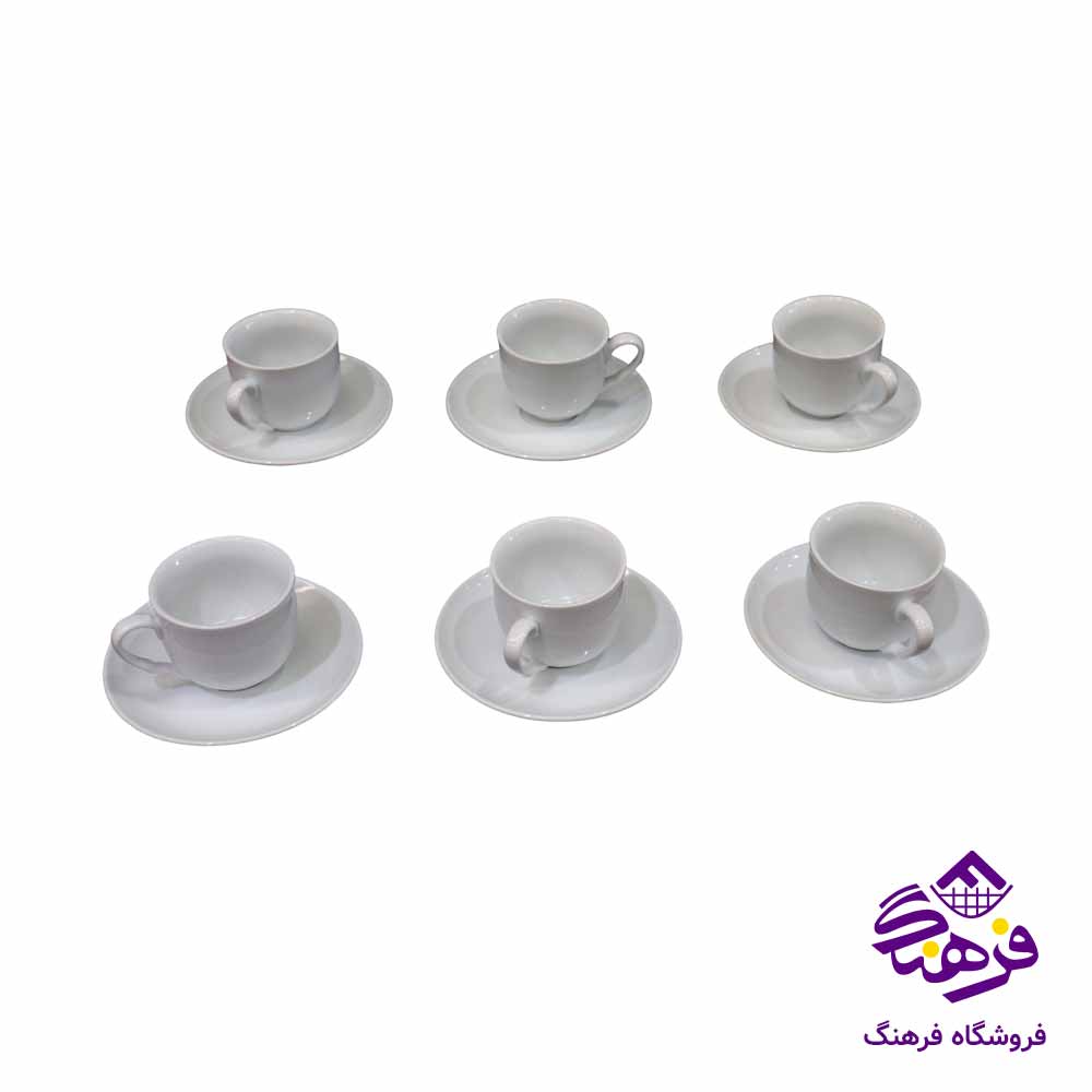 سرويس 12پارچه گرد سفيد نفيس 8دک