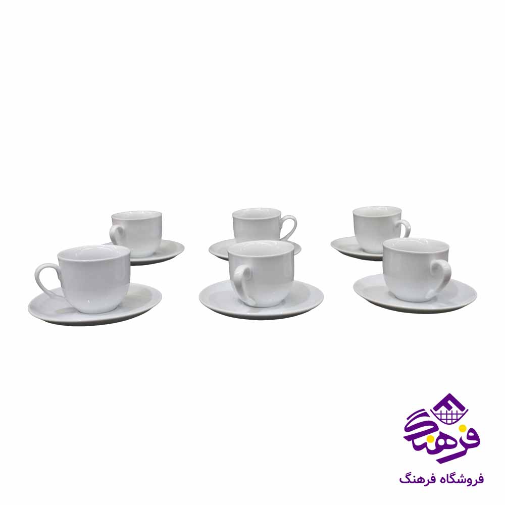 سرويس 12پارچه گرد سفيد نفيس 8دک