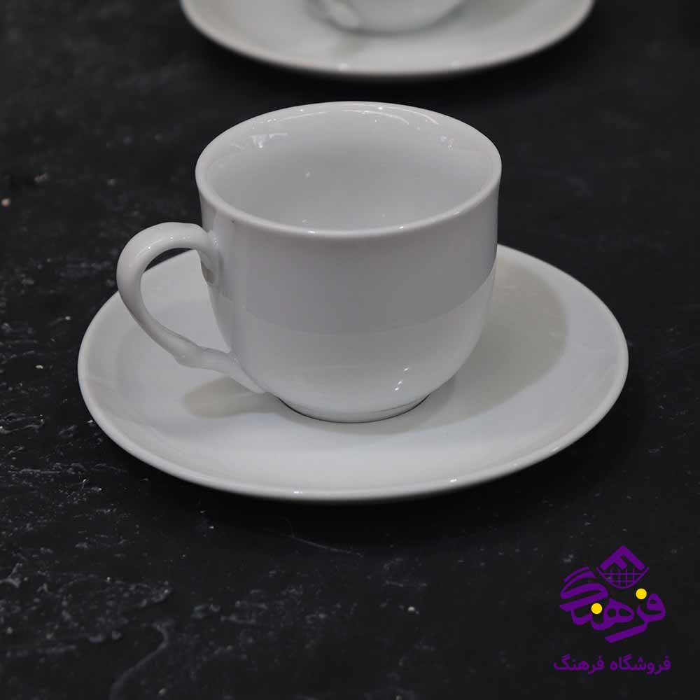 سرويس 12پارچه گرد سفيد نفيس 8دک
