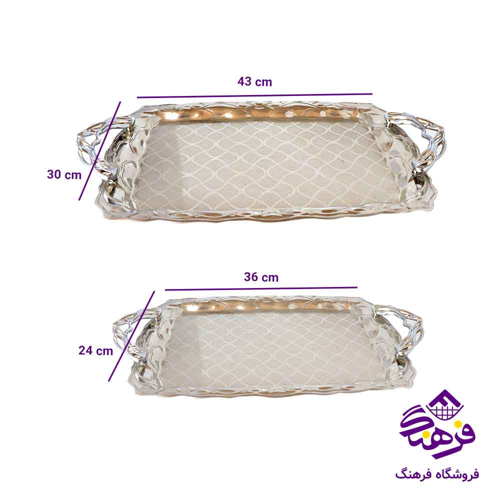 سینی استیل نگیر 2سایز
