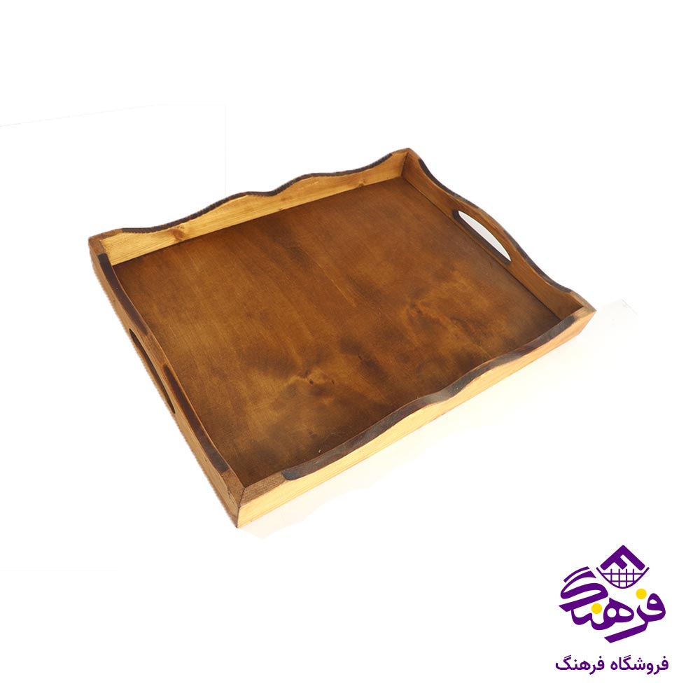 سينی چوبی مستطيل بزرگ 40 در 30